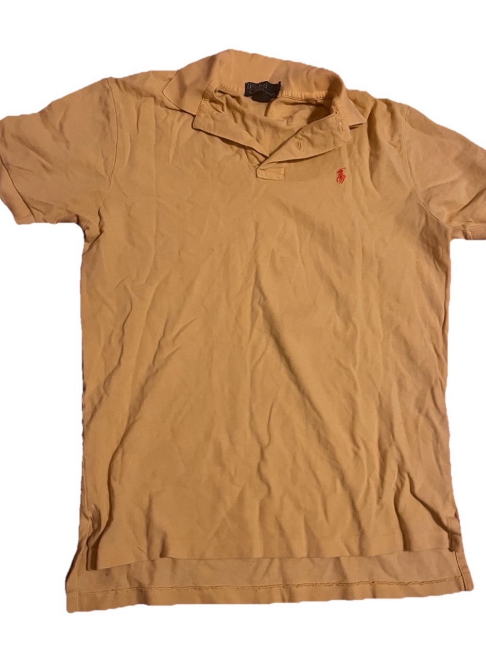Polo Ralph Lauren Men’s Medium Yellow Polo Shirt Orange Pony Logo